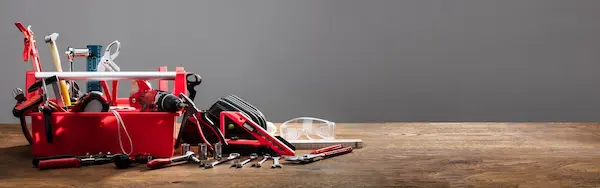 Set of tools used by Mr. Handyman to perform multiple small home repair projects in Lehi