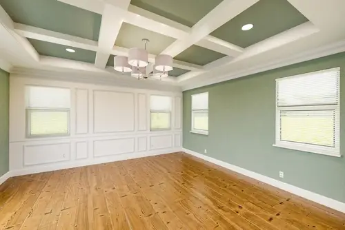 Freshly painted living room interior showing clean, updated color.