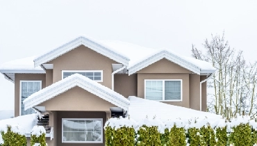 House covered in snow.