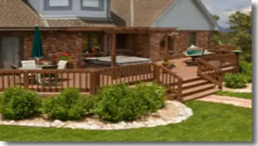 Wooden deck.