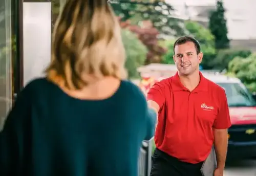 Mr Handyman home assembly service professional showing up on time and ready to assemble