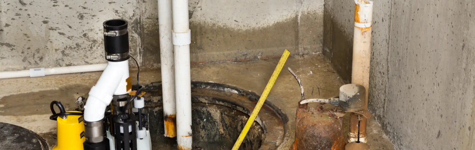 An open sump pump.